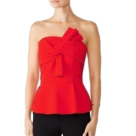 Anthropologie Adelyn Rae Strapless Bow Tie Top - Picture 7 of 12